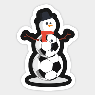 The Soccer Snowman Festive Christmas Sticker